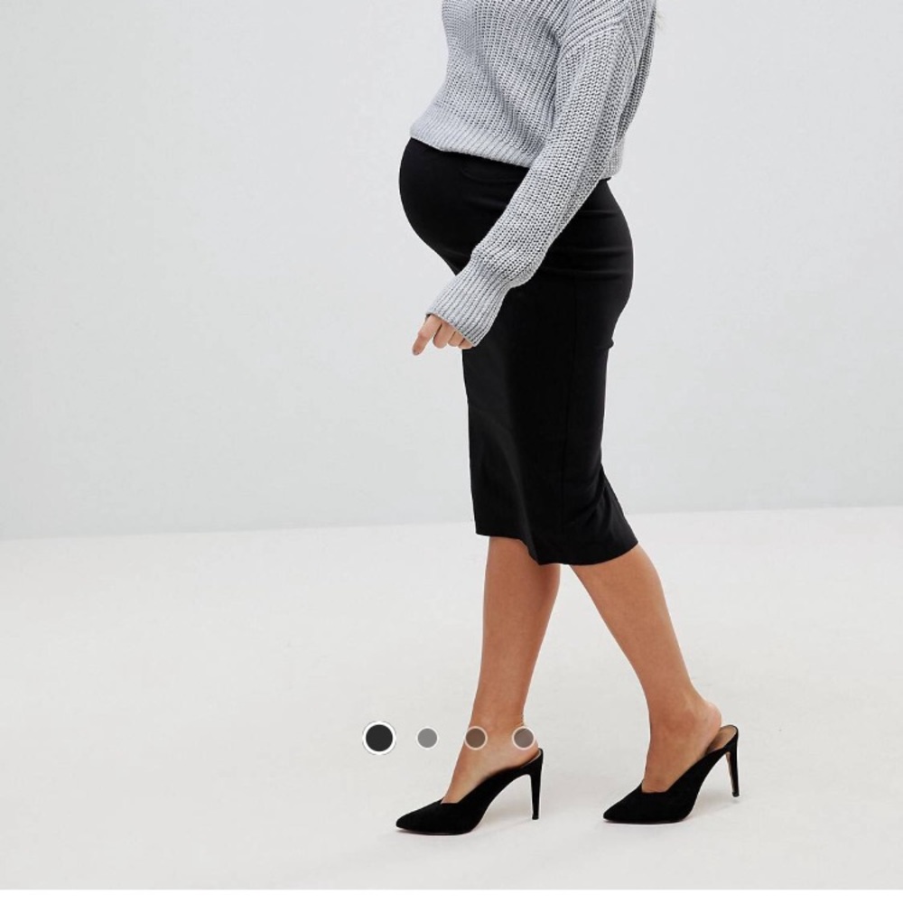 High waisted maternity pencil skirt